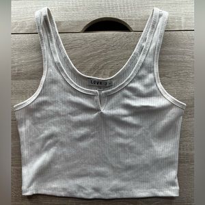 White crop tank top